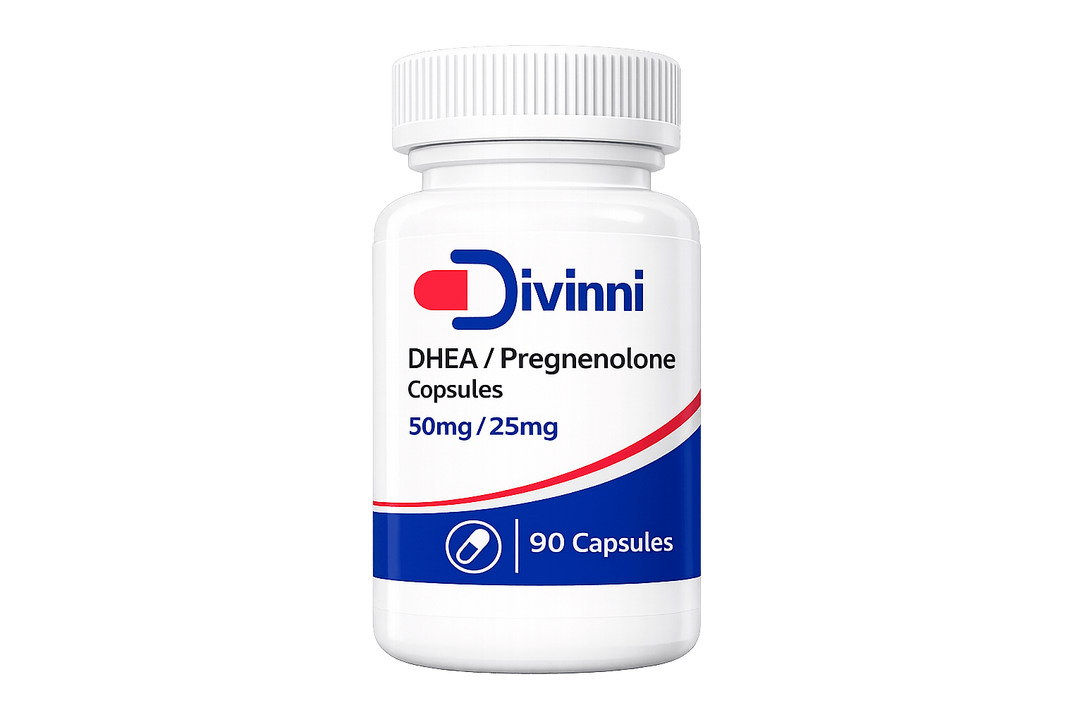 DHEA / Pregnenolone Capsules — 50mg / 25mg · 90 capsules