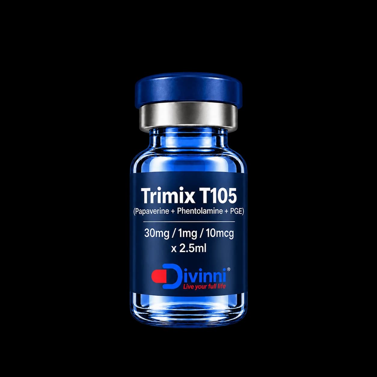 Trimix (Papaverine + Phentolamine + PGE) — T105 · Papaverine 30mg + Phentolamine 1mg + PGE 10mcg · 2.5 ml · 3 each
